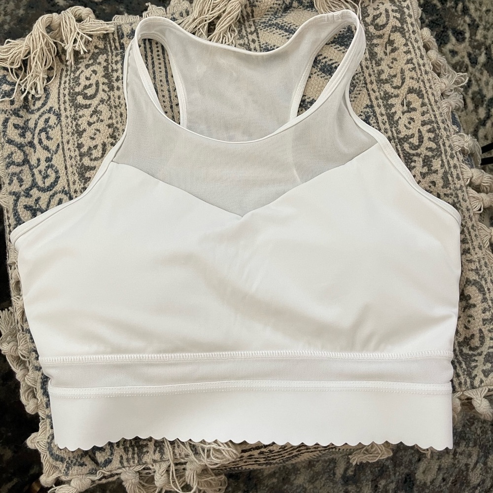 Zyia White Star Mesh Bra